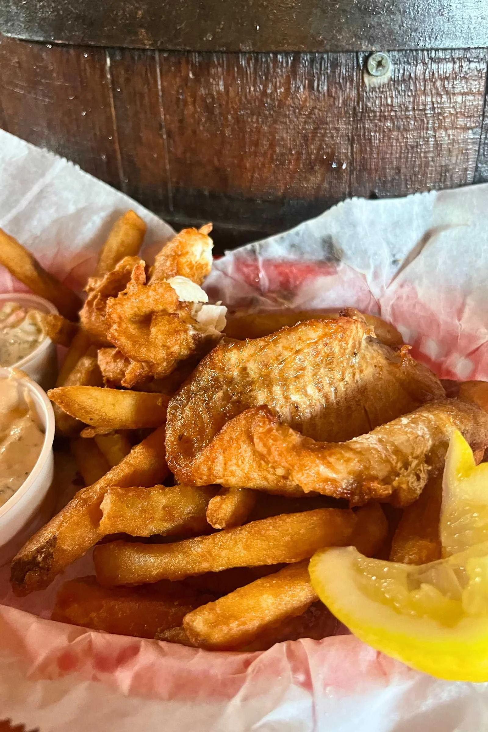 A plate of fresh Lake Superior whitefish served in a local Munising restaurant.